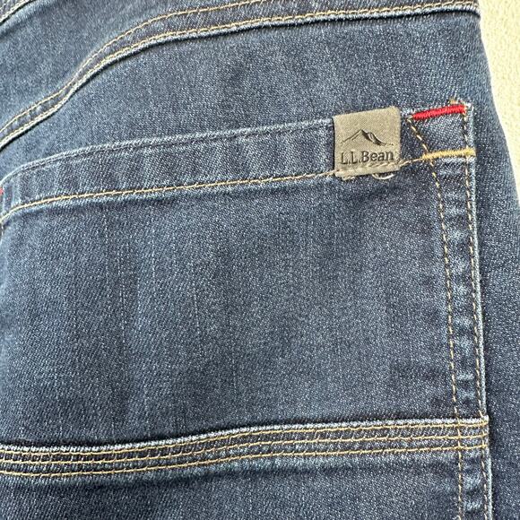 L.L. Bean Men's Selvedge Jeans Medium Wash Straight Leg Gusseted Size 33x34 - Picture 8 of 12